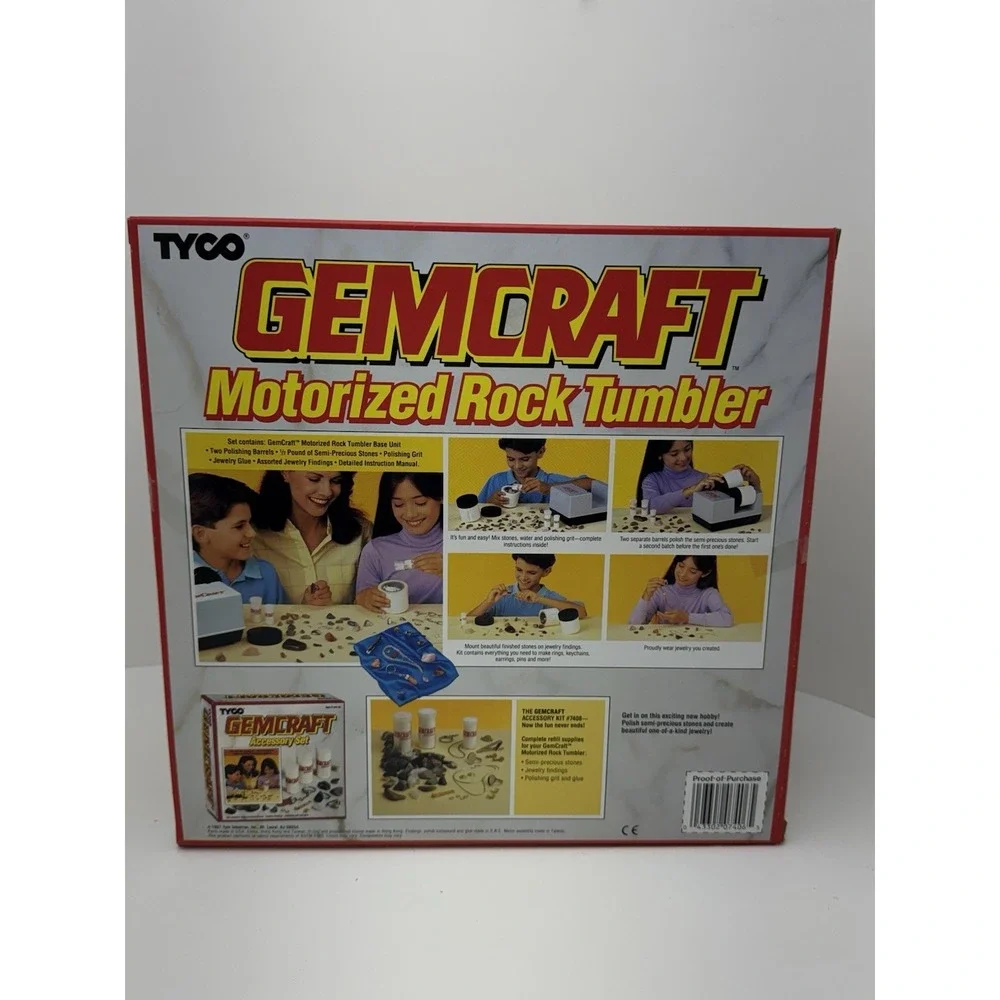 Tyco GemCraft Motorized Rock Tumbler Jewelry Maker Kit Model 7406 Vintage 1991